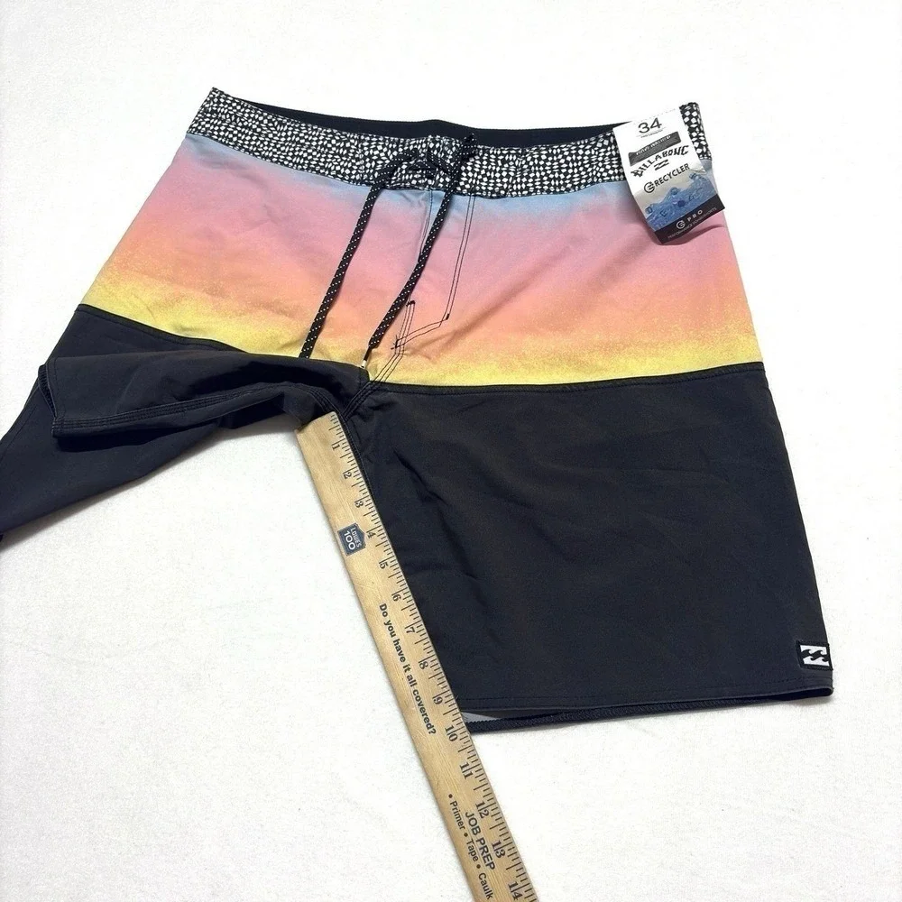 NWT Billabong Fifty50 Board Shorts Men 34 Swim Trunks Recycler Stretch Colorful